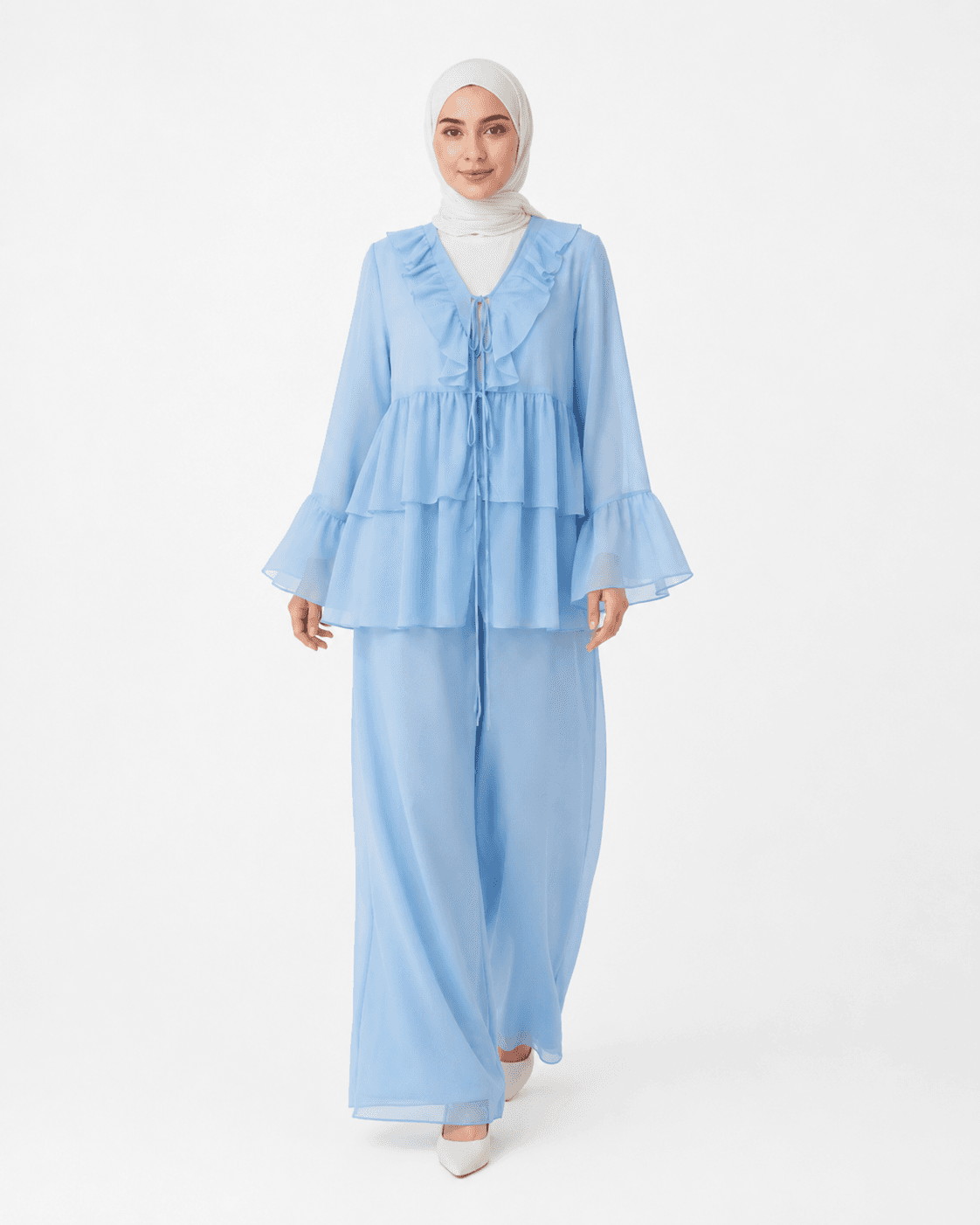 Soft Ruffle Layered Set
