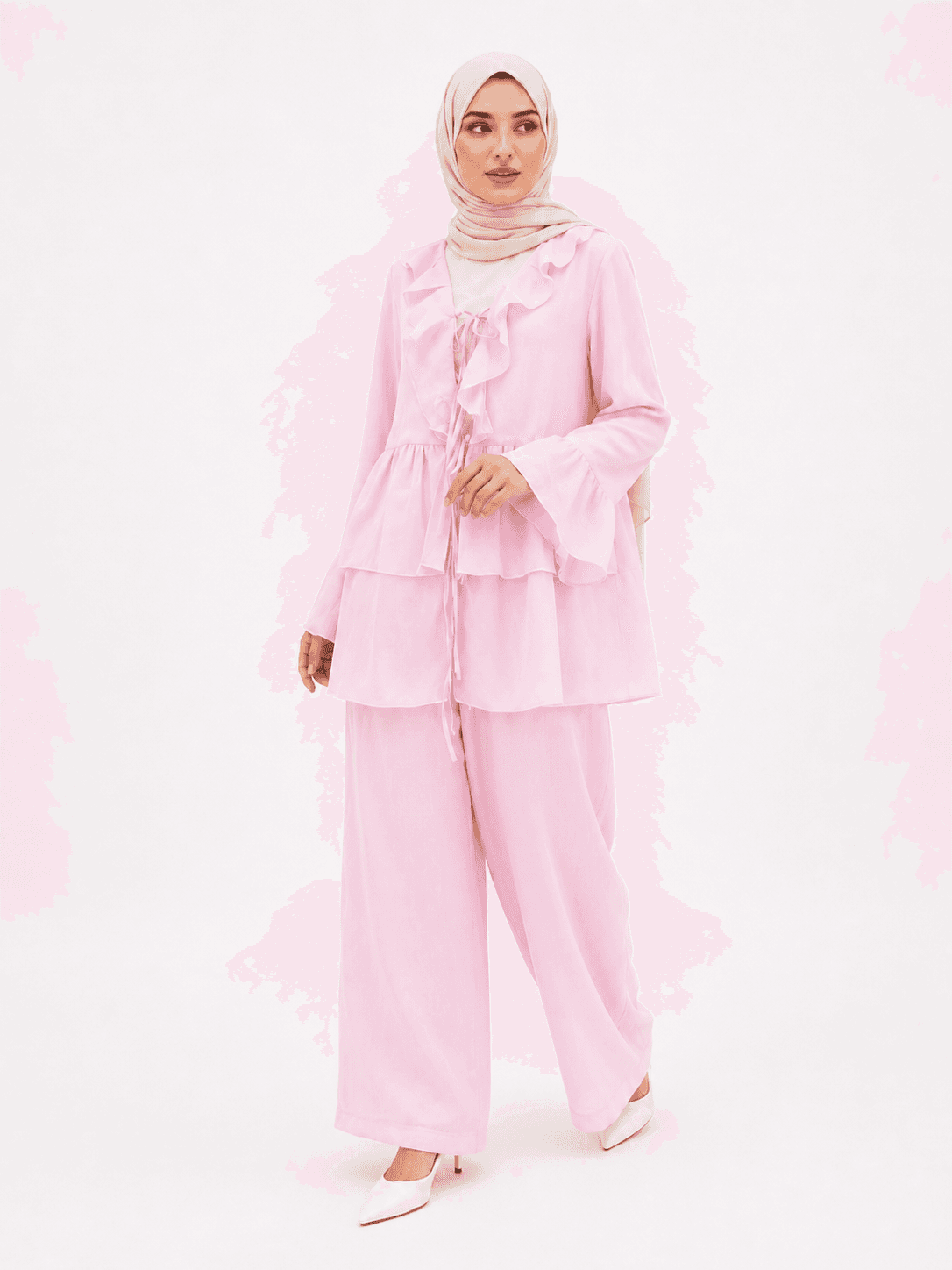 Soft Ruffle Layered Set detail