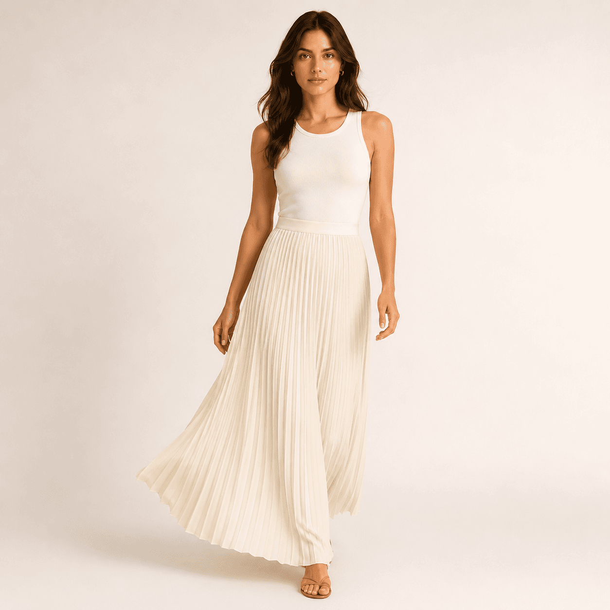 Pleated Maxi Skirt-2