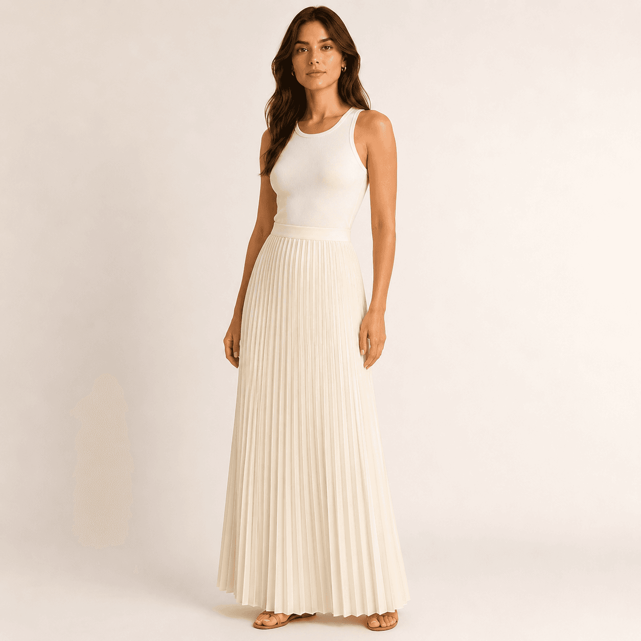 Pleated Maxi Skirt-4