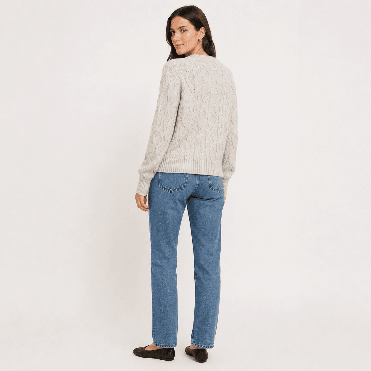 Cable Knit Button Cardigan-4