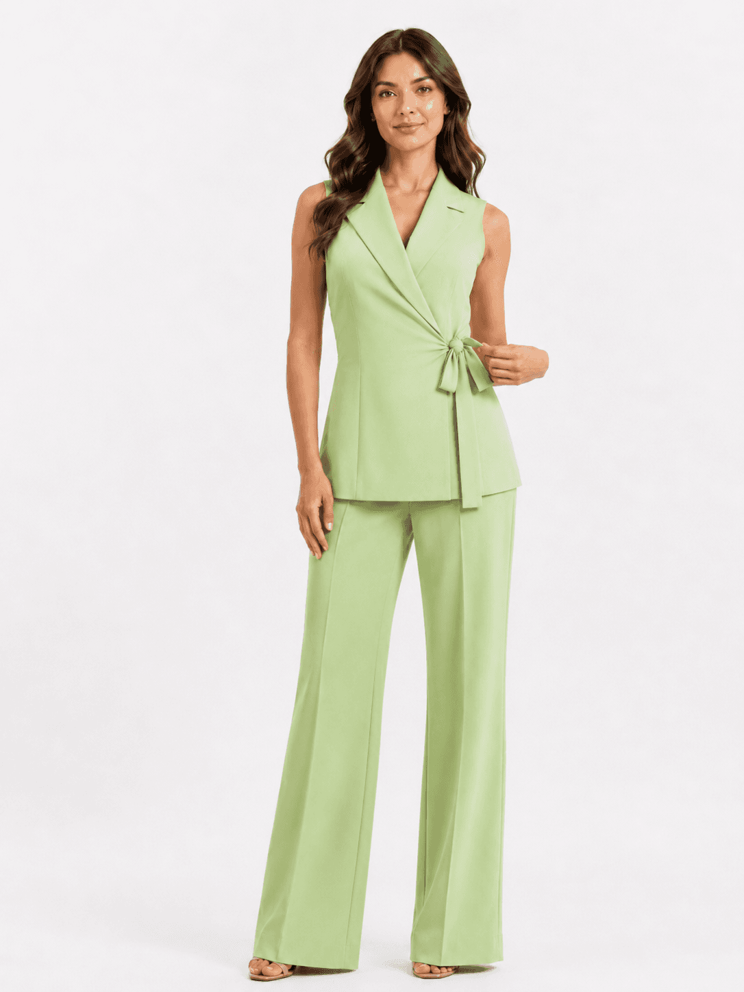 Tailored Wrap Vest Set-3