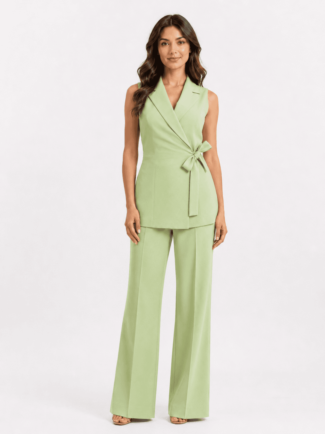 Tailored Wrap Vest Set