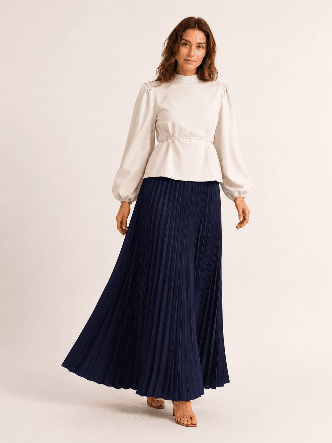 Puff Sleeve Waist Blouse-4