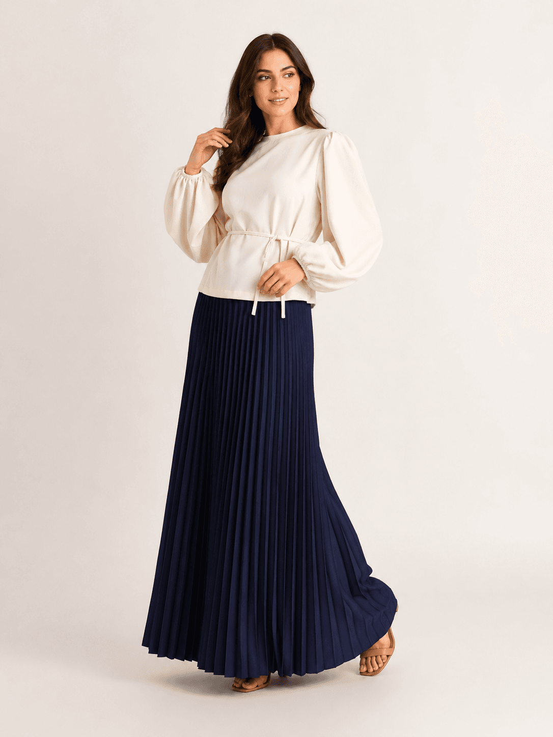 Puff Sleeve Waist Blouse detail