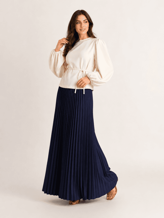 Puff Sleeve Waist Blouse