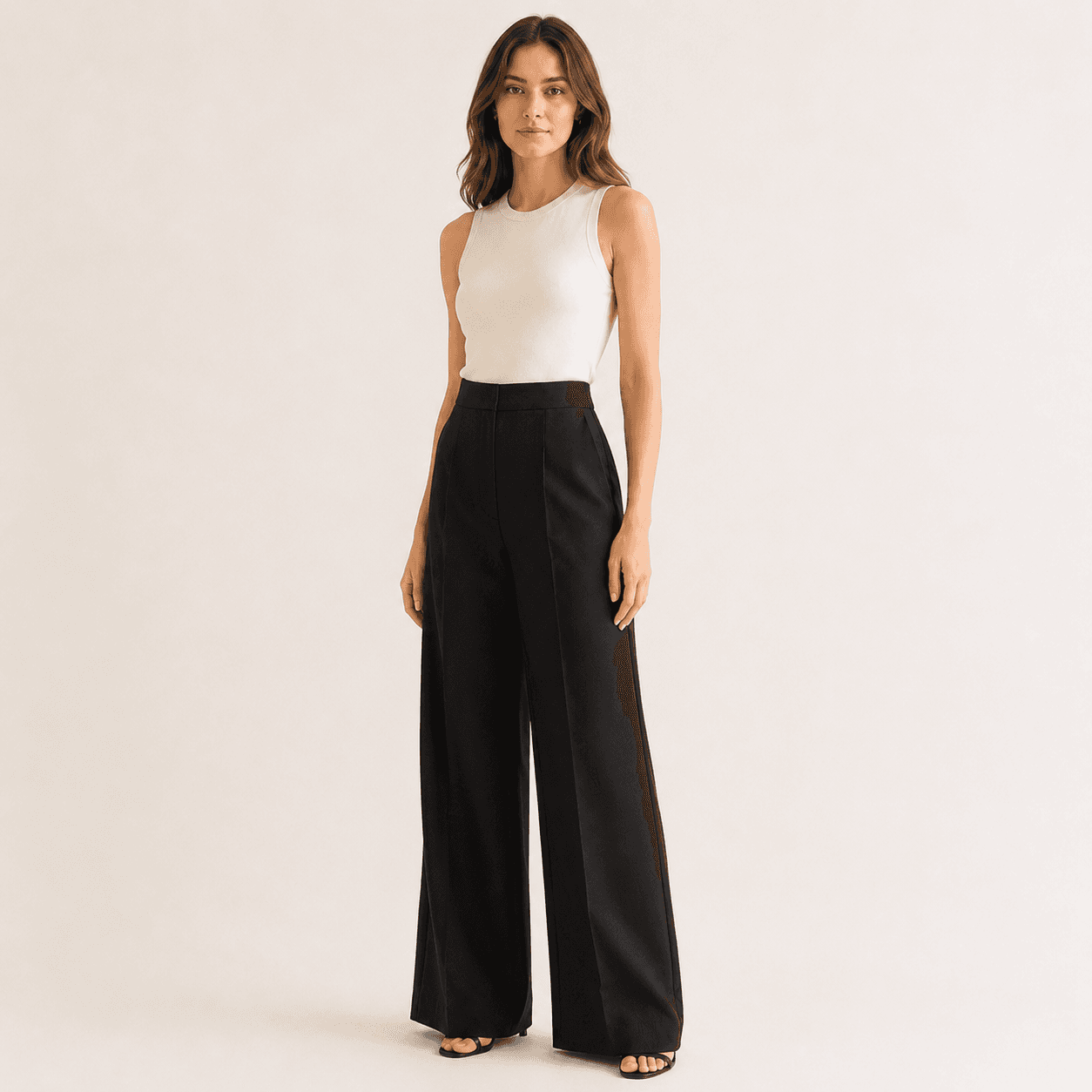 Classic Wide Leg Pants-4