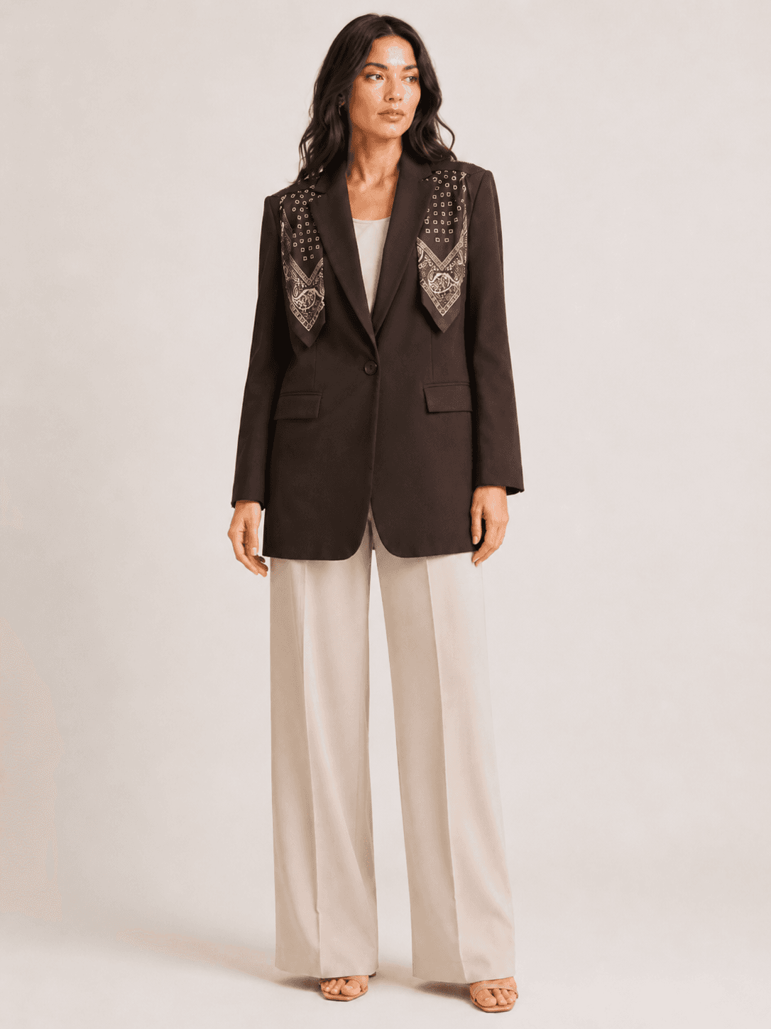 Scarf Detail Tailored Blazer